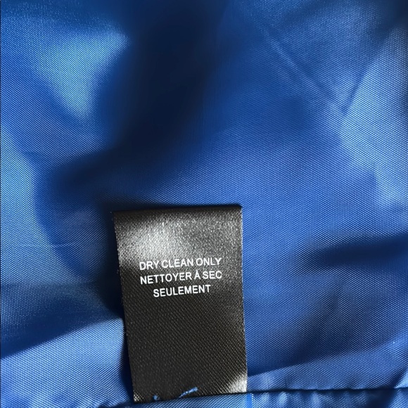 Cobalt Blue Blazer with Ruched Sleeves and Open Front - Picture 8 of 8